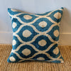 Silk Velvet Cushion N. E03 - Turquoise