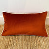 Double Velvet Cushion - Brick + Ivory