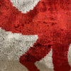Silk Velvet Cushion N. 650 - Crimson + Cream