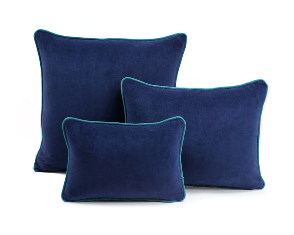 Bright Navy Velvet Cushion | LO Decor