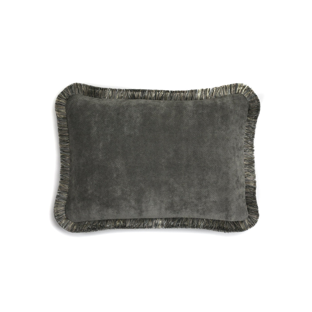 Happy Velvet Cushion Grey | LO Decor