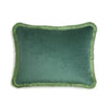 Happy Velvet Pillow Green | LO Decor