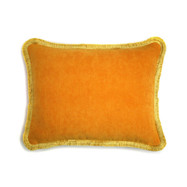 Happy Velvet Pillow Orange | LO Decor