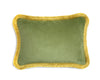 Happy Velvet Cushion Green | LO Decor