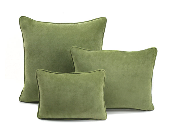 Pale Green Velvet Cushions | LO Decor