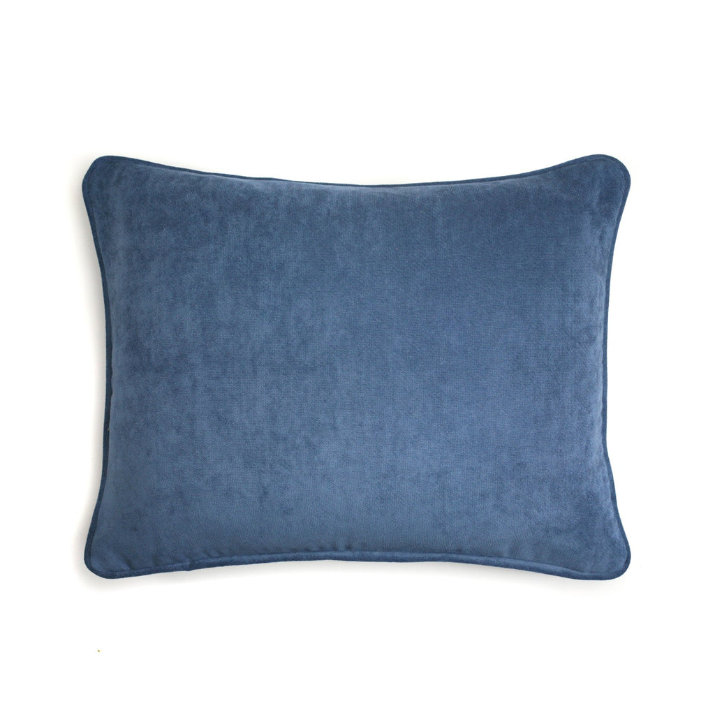 Steel Blue Velvet Pillow | LO Decor