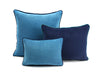Velvet Cushion SkyBlue/Navy | Lo Decor