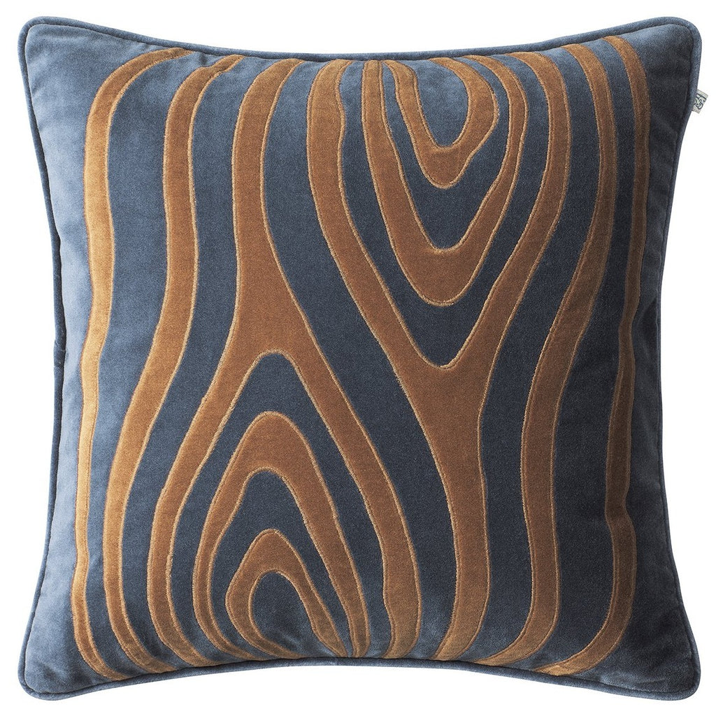 mita velvet cushion sea blue