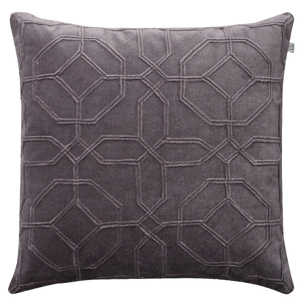 Nandi Velvet Cushion - Grey