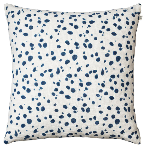 Tiger Dot Linen Cushion - Blue