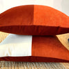 Double Velvet Cushion - Brick + Ivory