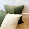 Optic Velvet Cushion - Pale Green
