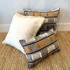 Linen & Velvet Cushion - Amber