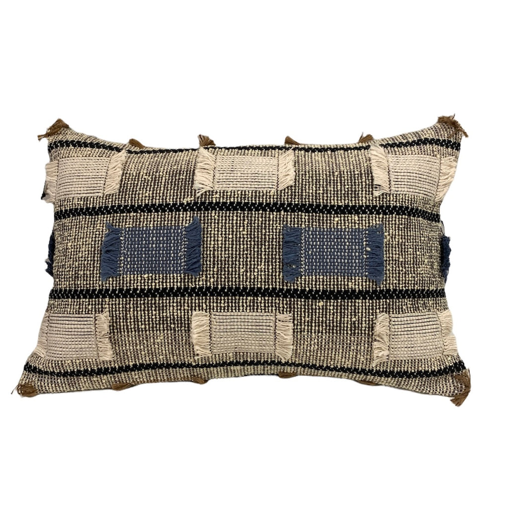 linen & velvet pillow at details by mr k