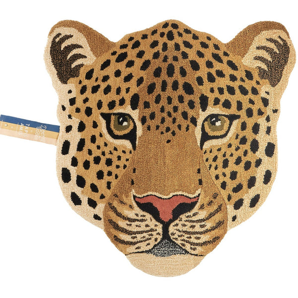 himani leopard head rug at details by mr k