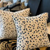Tiger Dot Linen Cushion - Blue