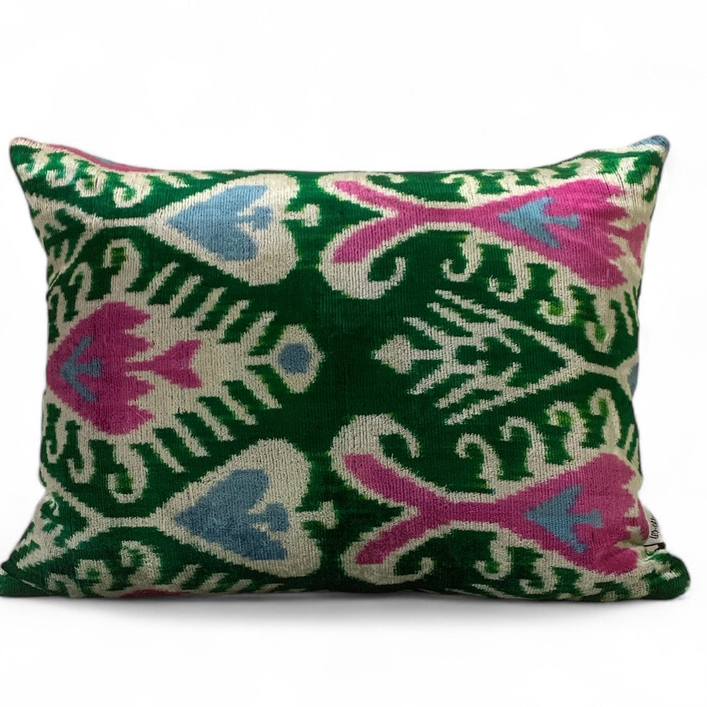 Silk Velvet Cushion N. 462 Green