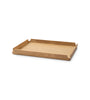 Airy Teak Tray with Leather Insert