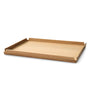 Airy Teak Tray with Leather Insert