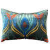 Silk Velvet Cushion N. 505 - Green + Blue