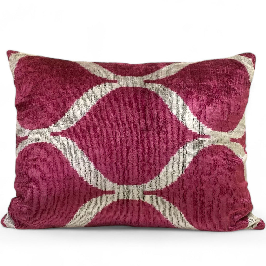 Magenta velvet cushion best sale