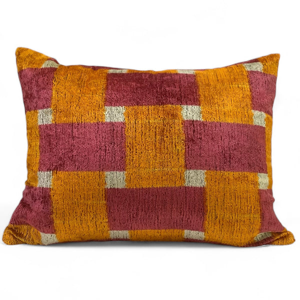 Silk Velvet Cushion N. 575 - Orange