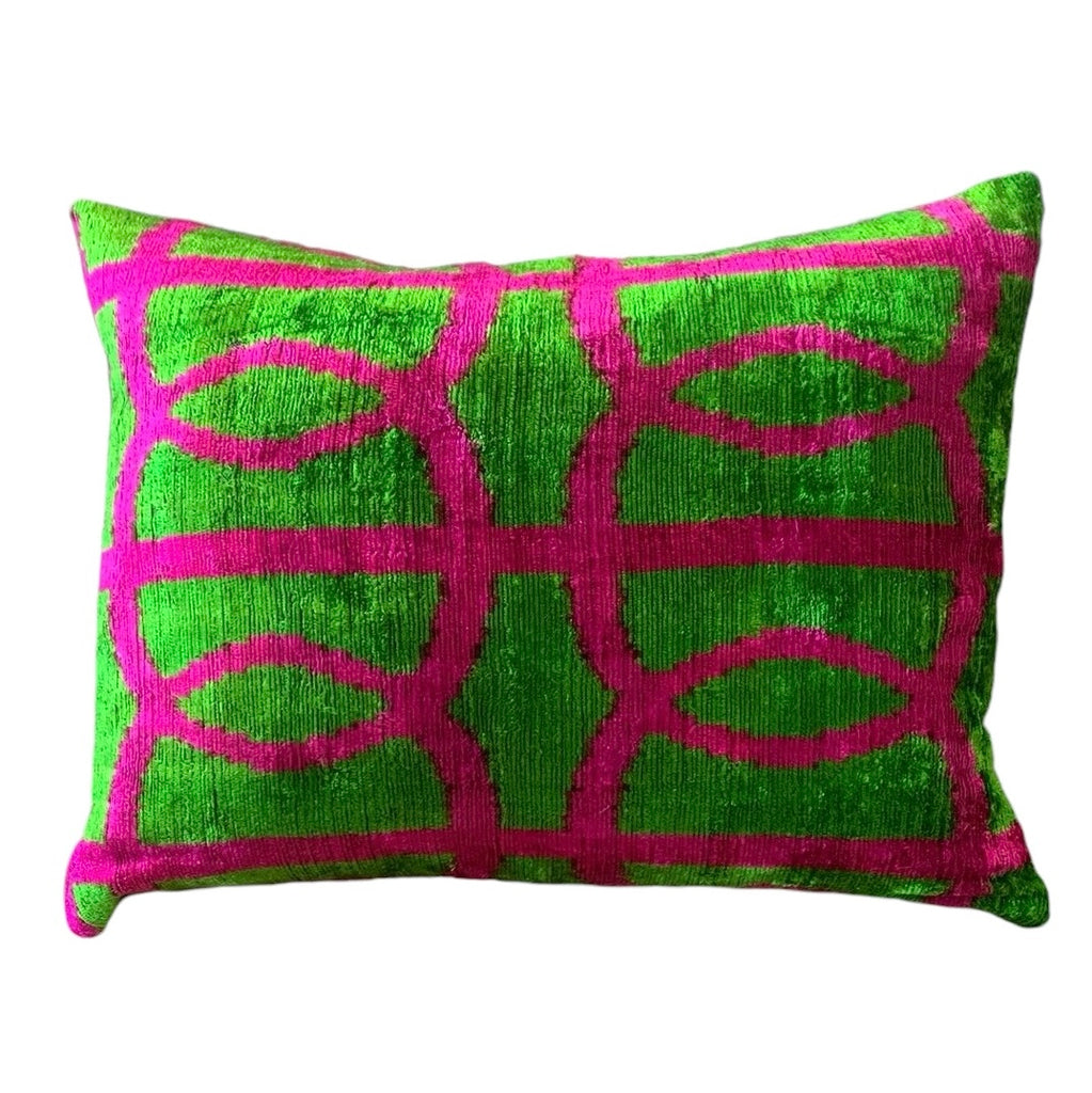 Silk Velvet Cushion N. 637 - Green