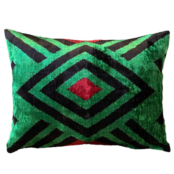 Silk Velvet Cushion N. 682B - Emerald