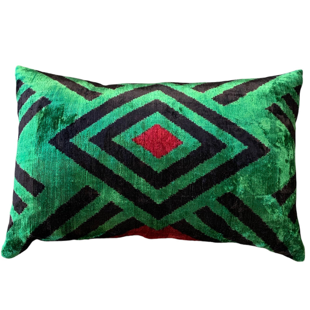 Silk Velvet Cushion N. 682B - Emerald