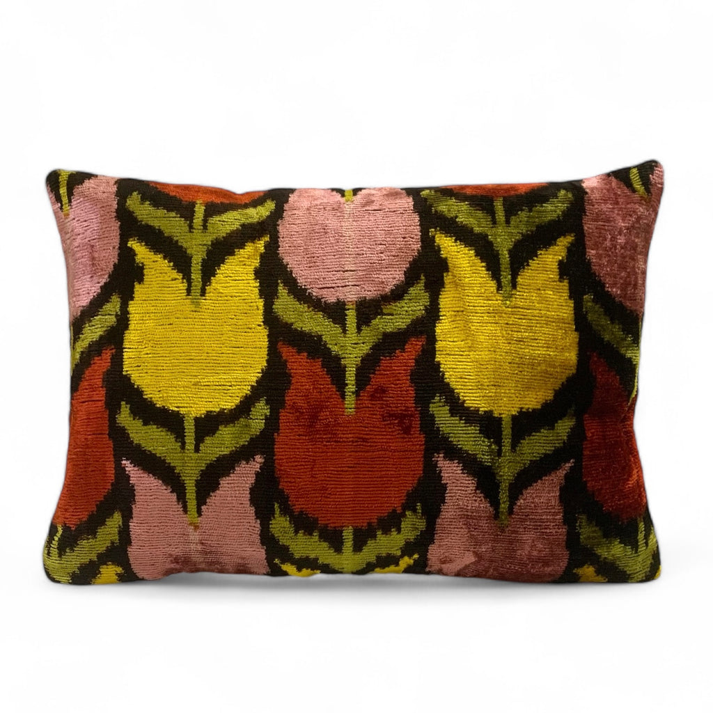 Silk Velvet Cushion N. 736 Tulips