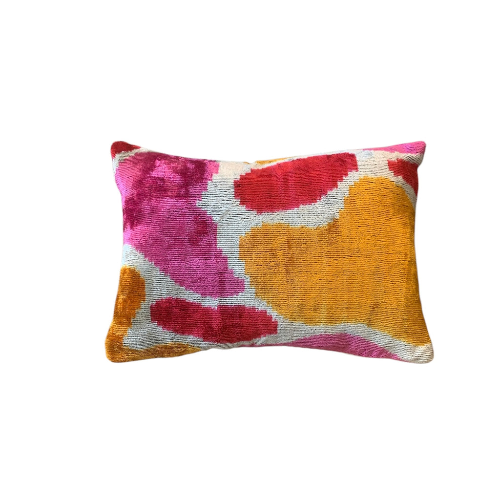 Silk Velvet Cushion N. 743 - Orange / Pink