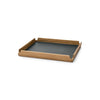 Airy Teak Tray with Leather Insert