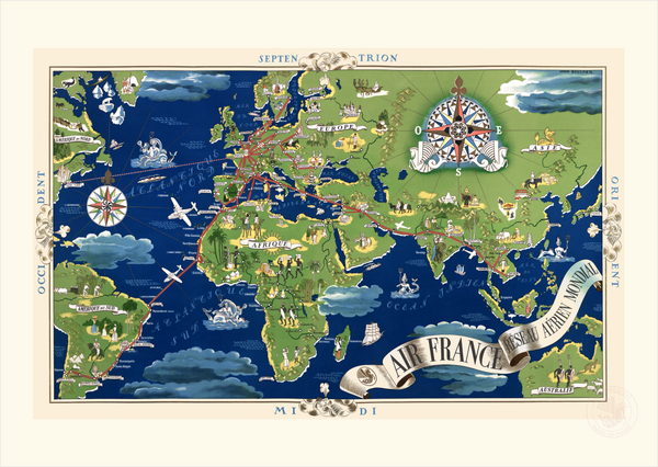 air france planisphere map at details by mr k