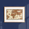 Poster - Air France Planisphere (Creme)