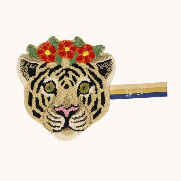 Floral Tiger Head Rug