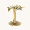 Hailey Hibiscus Brass Candle Holder