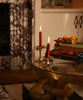 Hailey Hibiscus Brass Candle Holder
