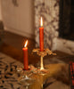 Hailey Hibiscus Brass Candle Holder