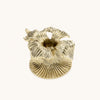 Hailey Hibiscus Brass Candle Holder