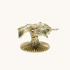 Hailey Hibiscus Brass Candle Holder