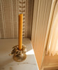 Hailey Hibiscus Brass Candle Holder