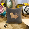 Menagerie Velvet Cushion - Smoke