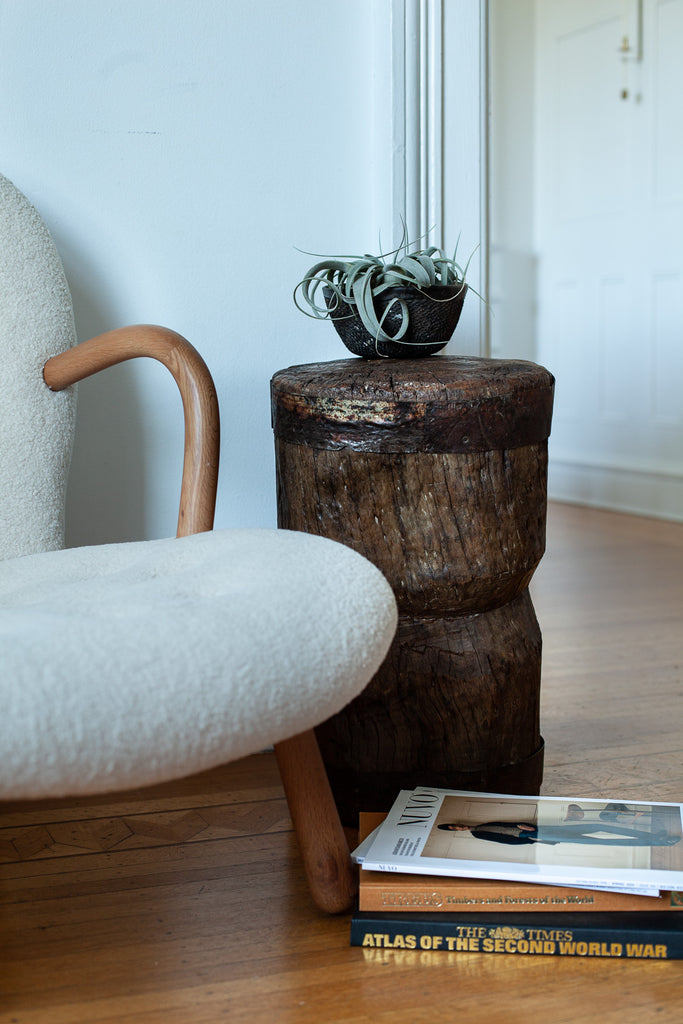 Vintage Wood Stool / Planter