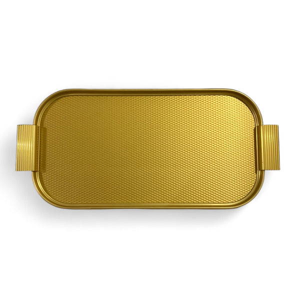 Ribbed Coffee Tray - Gold