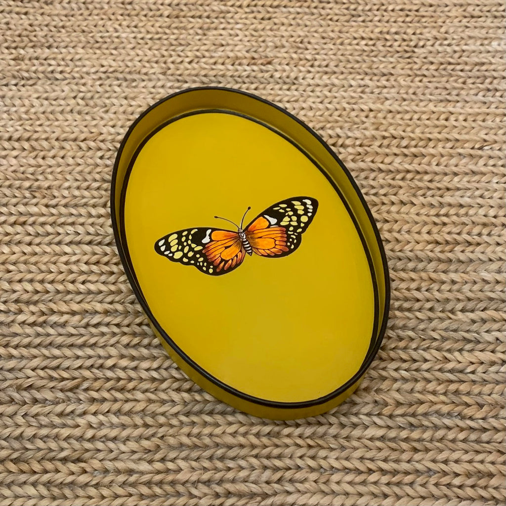 Handpainted Iron Tray - Butterfly