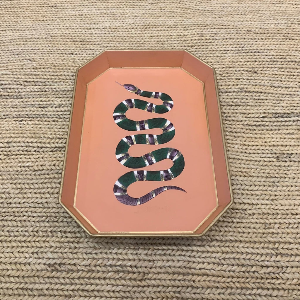 Handpainted Iron Tray - Snake