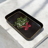 Handpainted Iron Tray - Holiday Misteltoe