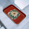Handpainted Iron Tray - Holiday Pointsettia