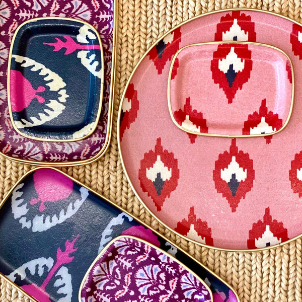 Ikat Round Trays