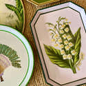 Petit Plateau En Mélamine Muguet - Environ 13 X 21 Cm - Plateau De Service Décoratif - Alimentaire Et Sécuritaire - 9